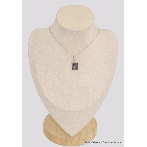 Pendentif Quartz Mystique forme rectangulaire Pendentifs pierres naturelles BK71.1