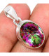 Pendentif Quartz Mystique forme ovale Pendentifs pierres naturelles BK71.2