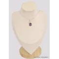 Pendentif Pierre naturelle Quartz Mystique semi-rectangulaire - Pendentifs pierres naturelles