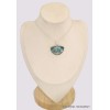 Pendentif semi-rond en Turquoise mohave sur Pyrite Bijoux en Turquoise BK72.4