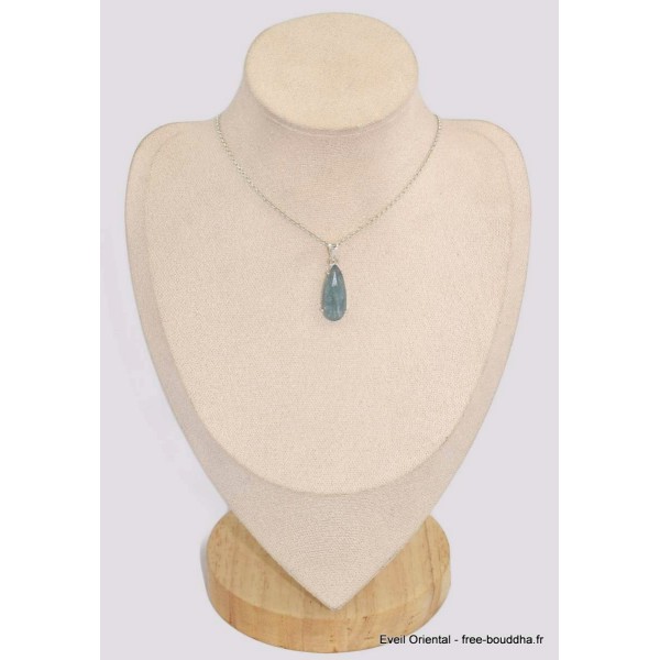 Pendentif Cyanite d'eau facettée forme goutte Pendentifs pierres naturelles BK73