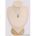 Pendentif Cyanite d'eau facettée forme goutte - Pendentifs pierres naturelles