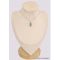 Pendentif Cyanite d'eau facettée semi-rectangulaire Pendentifs pierres naturelles BK73.1