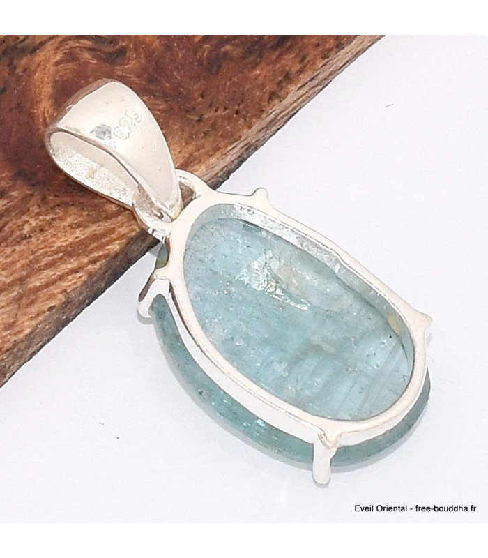 Pendentif Cyanite d'eau facettée asymétrique Pendentifs pierres naturelles BK73.2