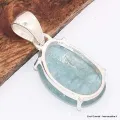 Pendentif Cyanite d'eau facettée asymétrique - Pendentifs pierres naturelles