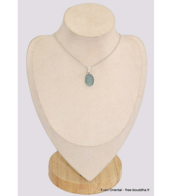 Pendentif Cyanite d'eau facettée asymétrique Pendentifs pierres naturelles BK73.2