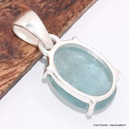 Pendentif Cyanite d'eau ovale facettée Bijoux en Cyanite Bleue BK73.3