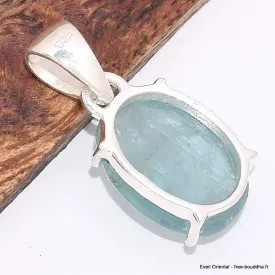 Pendentif Cyanite d'eau ovale facettée - Pendentifs pierres naturelles