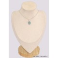 Pendentif Cyanite d'eau ovale facettée Pendentifs pierres naturelles BK73.3