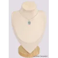 Pendentif Cyanite d'eau ovale facettée - Pendentifs pierres naturelles