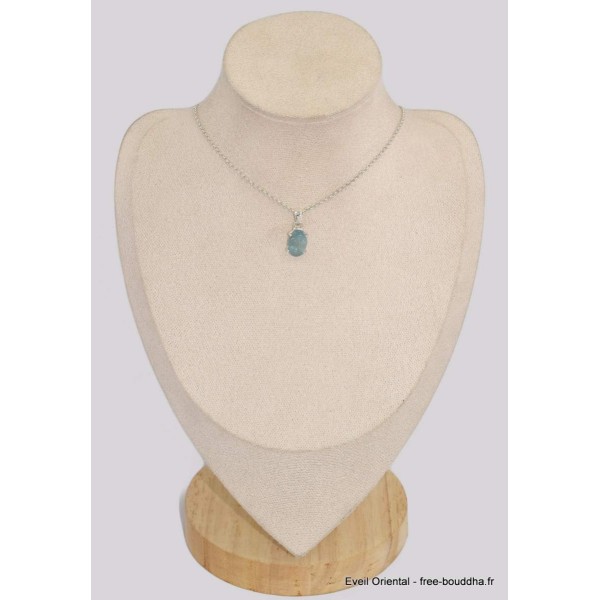 Pendentif en Cyanite d'eau ovale facettée Pendentifs pierres naturelles BK73.4