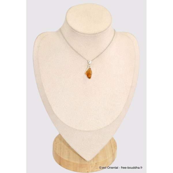 Pendentif Citrine naturelle brute non traitée forme libre Pendentifs pierres naturelles BK74
