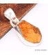 Pendentif Citrine naturelle brute non traitée serti clos Pendentifs pierres naturelles BK74.1