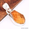 Pendentif Citrine naturelle brute non traitée serti clos Pendentifs pierres naturelles BK74.1