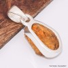 Pendentif Citrine naturelle brute non traitée serti clos Pendentifs pierres naturelles BK74.1