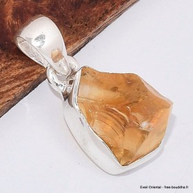 Pendentif Citrine brute forme libre 