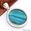 Pendentif Opale bleue du Pérou ronde grade AAA Pendentifs pierres naturelles BK75.1