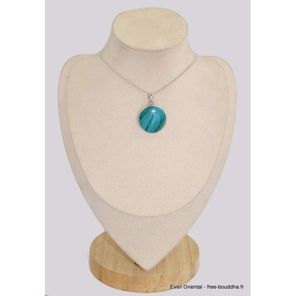 Pendentif Opale bleue du Pérou ronde grade AAA Pendentifs pierres naturelles BK75.1