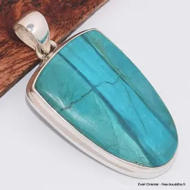 Pendentif Opale bleue du Pérou semi-ovale grade AAA - Bijoux en Opales