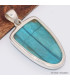 Pendentif Opale bleue du Pérou semi-ovale grade AAA Bijoux en Opales BK75.2