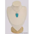 Pendentif Opale bleue du Pérou semi-ovale grade AAA - Bijoux en Opales