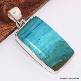 Pendentif Opale bleue du Pérou dégradé de bleu 