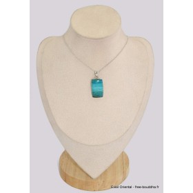 Pendentif Opale bleue du Pérou dégradé de bleu Pendentifs pierres naturelles BK75.3