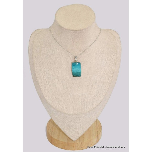 Pendentif Opale bleue du Pérou dégradé de bleu Pendentifs pierres naturelles BK75.3