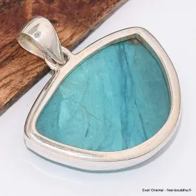 Pendentif Opale bleue du Pérou semi-ronde - Bijoux en Opales