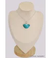 Pendentif Opale bleue du Pérou semi-ronde - Bijoux en Opales