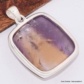 Gros pendentif carré Amétrine naturelle grade AAA Bijoux en Amétrine BK76.1
