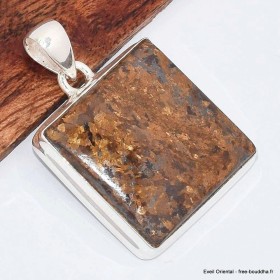 Pendentif carré en Bronzite Pendentifs pierres naturelles BK77