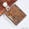 Pendentif carré en Bronzite Pendentifs pierres naturelles BK77
