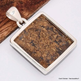 Pendentif carré en Bronzite Pendentifs pierres naturelles BK77