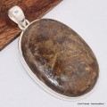 Gros pendentif oval en Bronzite Pendentifs pierres naturelles BK77.2