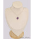Pendentif en Améthyste brute sertie clos Bijoux en Améthyste BK78.3