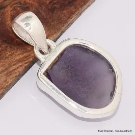 Pendentif Améthyste brute sertie clos - Pendentifs pierres naturelles