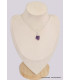 Pendentif Améthyste brute sertie clos Bijoux en Améthyste BK78.4