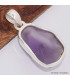 Pendentif en pierre Améthyste brute sertie clos Bijoux en Améthyste BK78.5