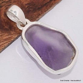 Pendentif en pierre Améthyste brute sertie clos Bijoux en Améthyste BK78.5