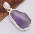 Pendentif en pierre Améthyste brute sertie clos Bijoux en Améthyste BK78.5