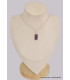 Pendentif en pierre Améthyste brute sertie clos Bijoux en Améthyste BK78.5