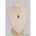Pendentif en pierre Améthyste brute sertie clos Bijoux en Améthyste BK78.5