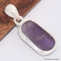 Pendentif argent Améthyste brute sertie clos Bijoux en Améthyste BK78.6