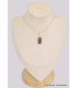 Pendentif argent Améthyste brute sertie clos Bijoux en Améthyste BK78.6