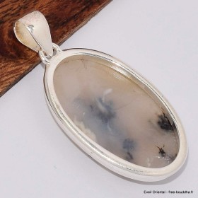Pendentif en Merlinite Oeil de Tigre oval Bijoux en Opale Dendritique (Merlinite) BK79.1