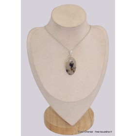Pendentif en Merlinite Oeil de Tigre oval Bijoux en Opale Dendritique (Merlinite) BK79.1
