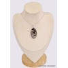 Gros Pendentif argent Merlinite Oeil de Tigre oval Pendentifs pierres naturelles BK79.3