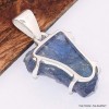 Pendentif argent Tanzanite brute serti griffes Bijoux en Tanzanite BK80.1