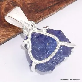 Pendentif en Tanzanite brute serti griffes - Bijoux en Tanzanite